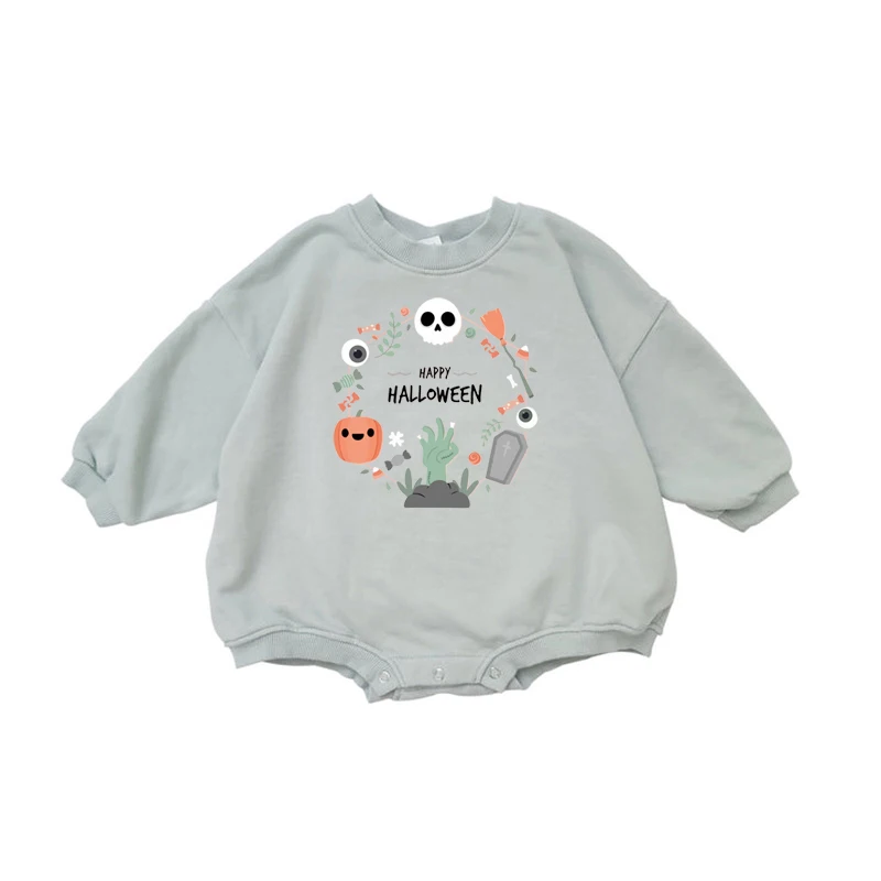Casual toddler anime hoodies crewneck christmas print baby rompers sweatshirt for baby
