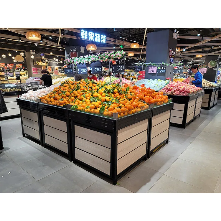 Minimalist Style Stands Fruit and Vegetable Display Rack Light Duty Customized Modern Vegetable and Fruit Rack