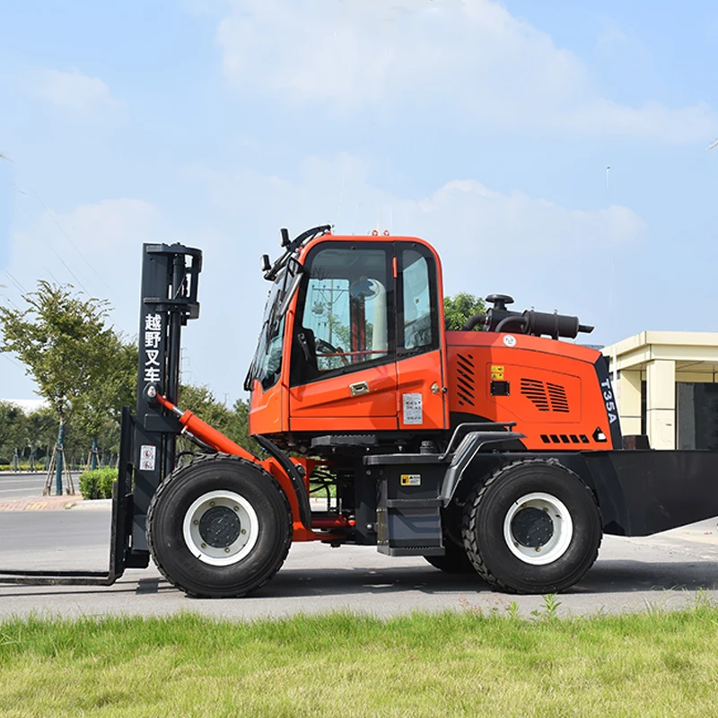 Chinese Brand Small Off-Road Forklift Dhort Light Diesel Forklift Off-Road Sales