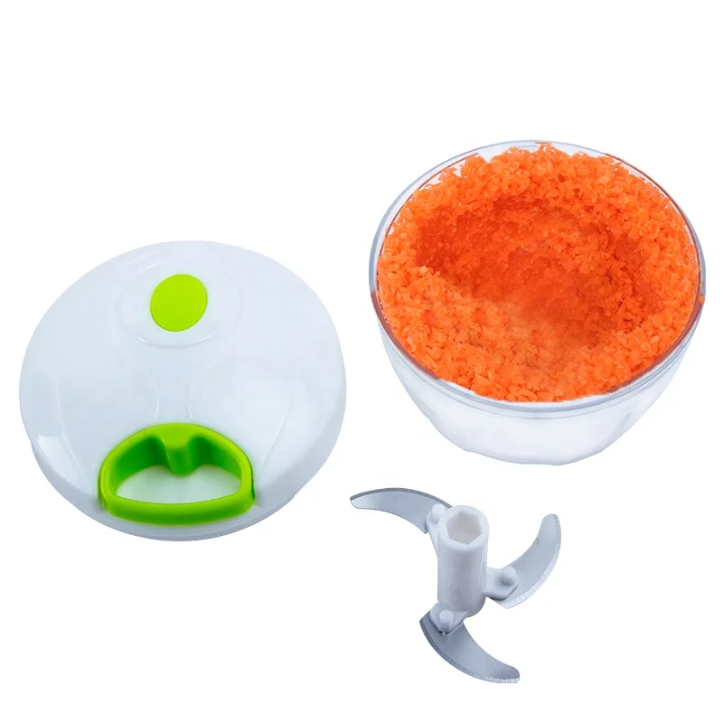 Manual Pull Cord Vegetable Meat Garlic Cutter Shredder Speedy Food Chopper