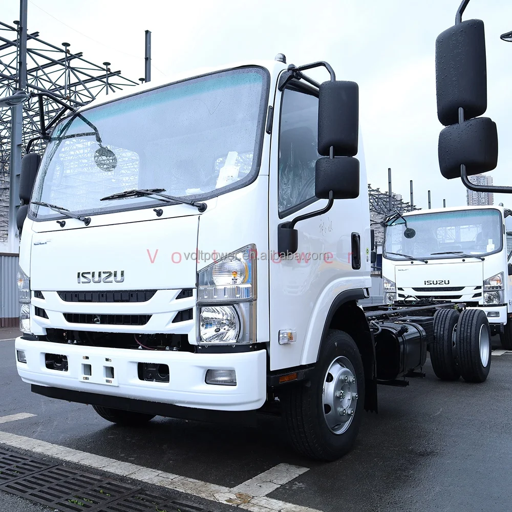Лидер продаж грузовой автомобиль среднего размера ISUZU мощный дизельный двигатель 4x2 тип привода грузовики с фургоном NPR