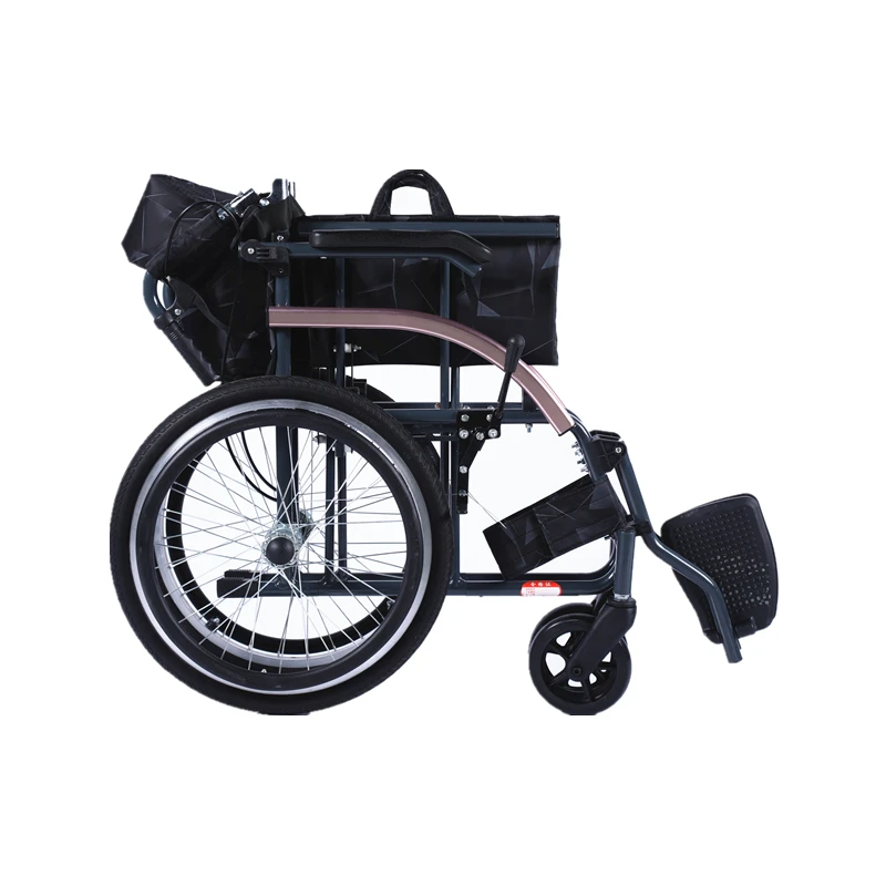 Factory Price Lightweight Folding Transfer Manual Wheelchair for Disabled