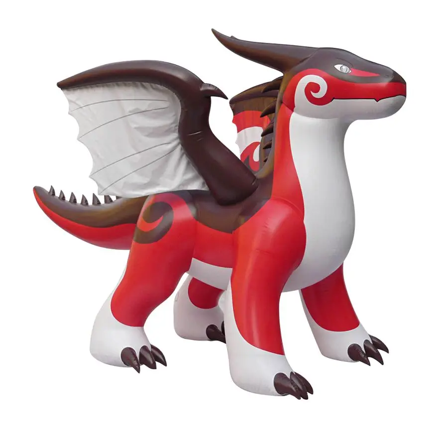 Outdoor decoration inflatable cartoon model nice inflatable sexy dragon with air blower for pool Inflatable anime dragon