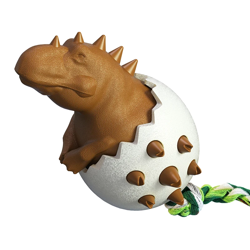 Tough unique dinosaur egg molar toy chew toy for dogs lay egg chew dog toy
