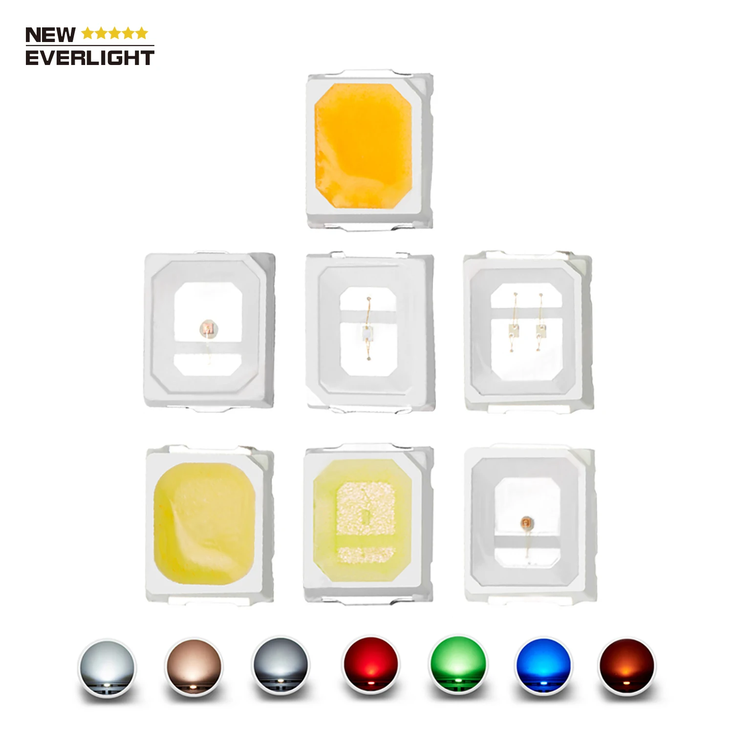 2835 SMD LED Diode Chip Cool Warm White Red Green Blue Yellow 0.2W 0.5W 2V 3V Small DIY SMT PCB Lamp Light Beads Emitting