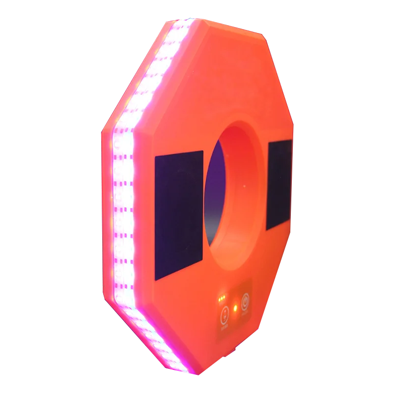 Explosion proof barricade lights recording sound red blue led flash signal warning light beacon for traffic cone