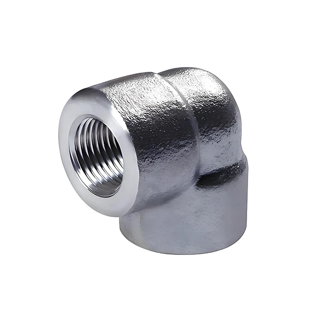 ASTM A105 Forged Carbon and Stainless Steel 90 45 Degree ELBOW with NPT Female Threaded ANSI B16.11 Compatible Pipe Fittings