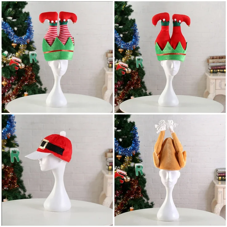 Wholesale Christmas Supplies Funny Novelty Santa Hat Crazy for Accessories Party
