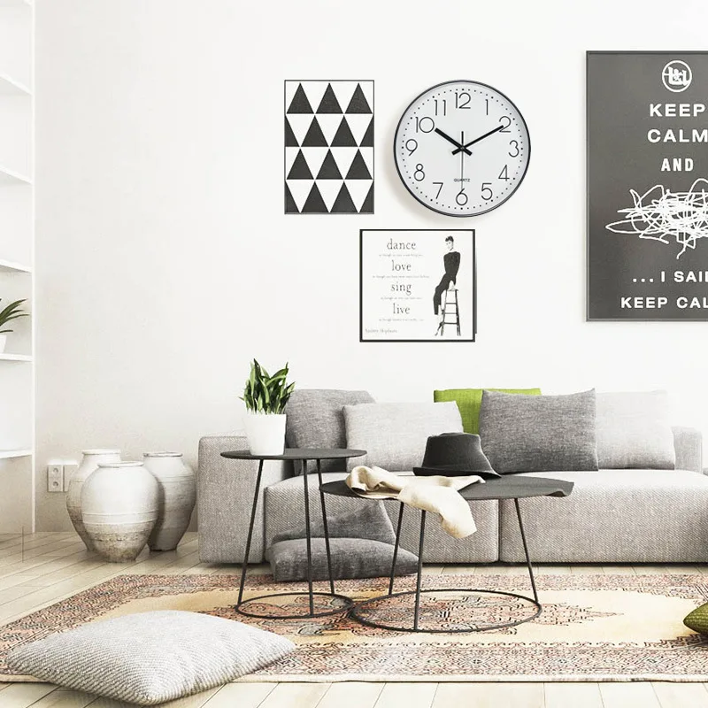 Living room quiet simple fashion clock wall hanging household three-dimensional digital wall clock