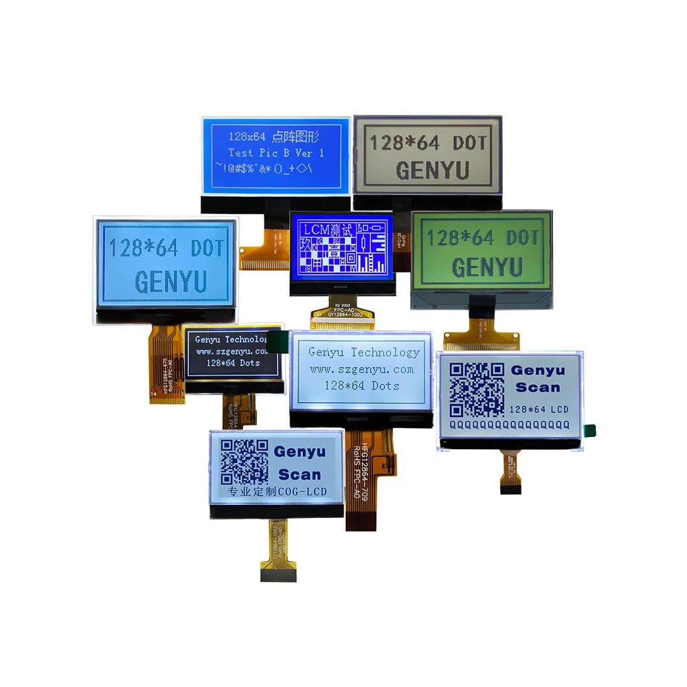 Custom Lcd monochrome polalizer 128*64  Dot Matrix 128x64  fstn stn st7565 st7567 12864 cog lcd display fpc graphic lcd display