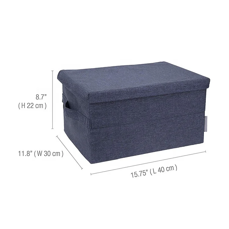 Sustainable Fabric Clothing Storage Boxes Foldable Square Drawers Home Closet Solutions Printed Technique Stocked Bag Storage