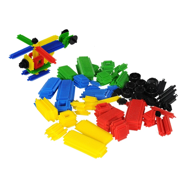 
Hotsale Bristle Building Blocks Fine Motor Skills Toys 108 Pieces In Small Stackable Container 