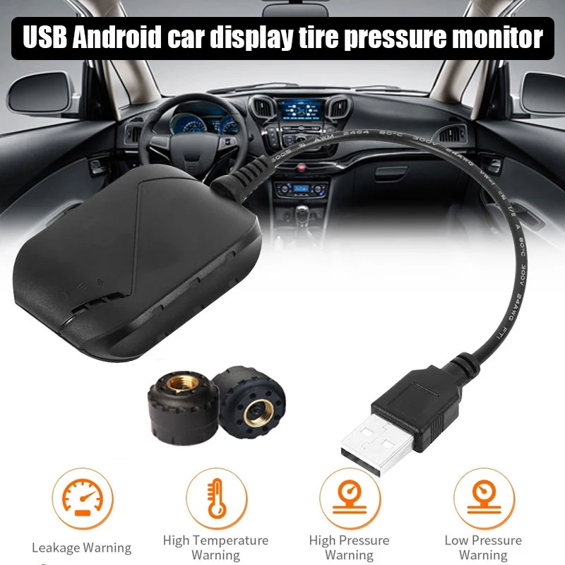  Заводская цена TPMS датчик Внешний USB приемник Android оригинальный экран монитор давления в шинах для автомобиля