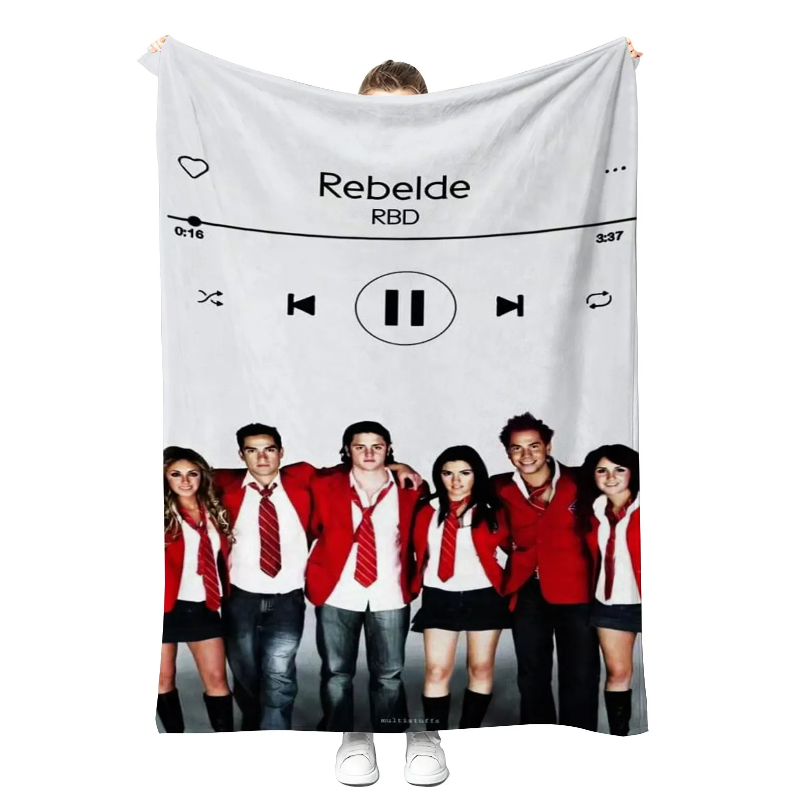 2023 American hot band RBD REBELDE Sublimation fleece travel throw blanket custom Printed blanket wholesales