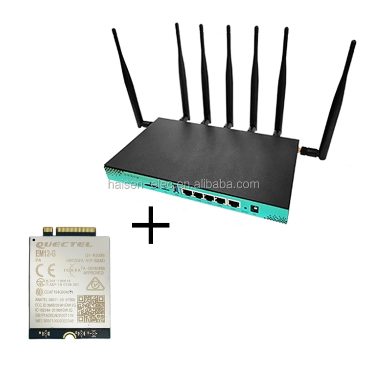  HAISEN маршрутизаторов WG1608 5G модем гигабитным портом Wi-Fi M.2 слот беспроводной маршрутизатор и EM12-G CAT12/16/20