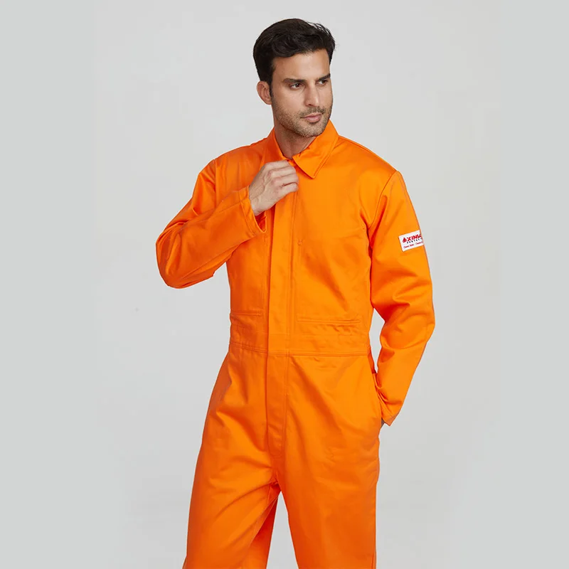 FRECOTEX Unisex Cotton Work Anti Fire Coveralls Breathable Fire Flame Retardant Safety Fr Fire Proof Coverall