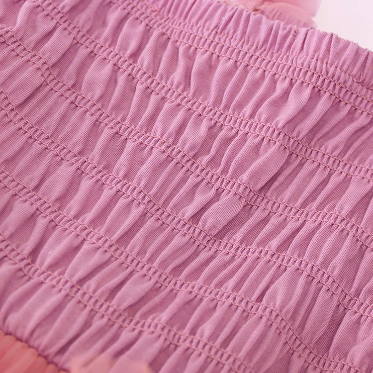 Toddler baby girls dress Sling sleeveless performance suit baby festival daily classic dancing elastic puff party ruffled dress