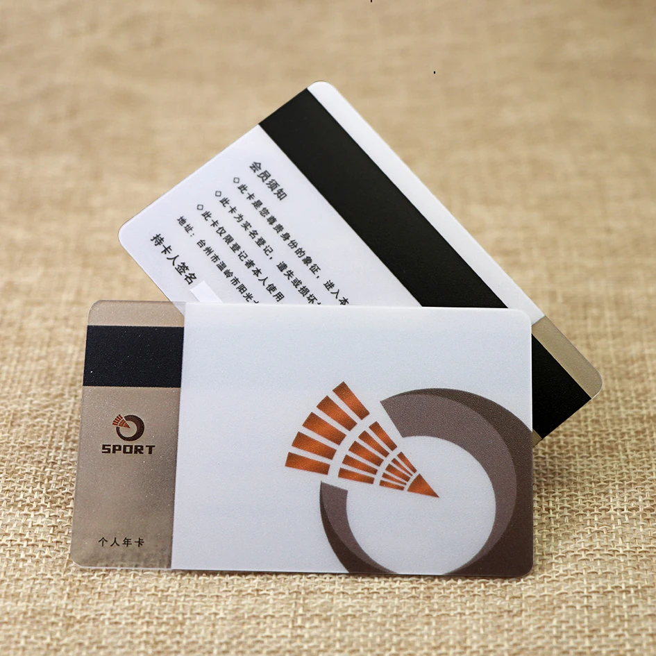 Unique PVC Plastic Customized Transparent Magnetic Stripe Cards