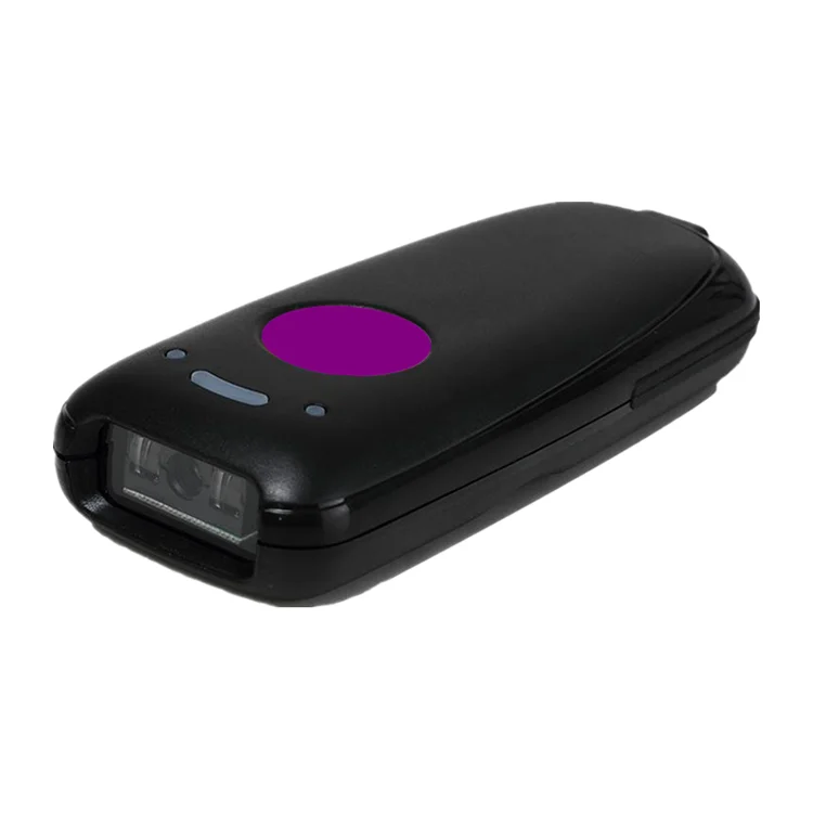 Portable BT Wireless 2D Scanner 3mil High decoding Resolution Automatic Continuous Scan Barcode Scanner