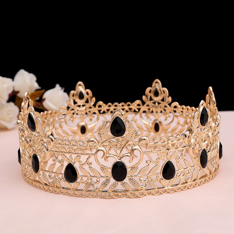 luxurious miss universe beauty pageant crown princess bridal crystals diamond royal tiara round full circle king crown for men