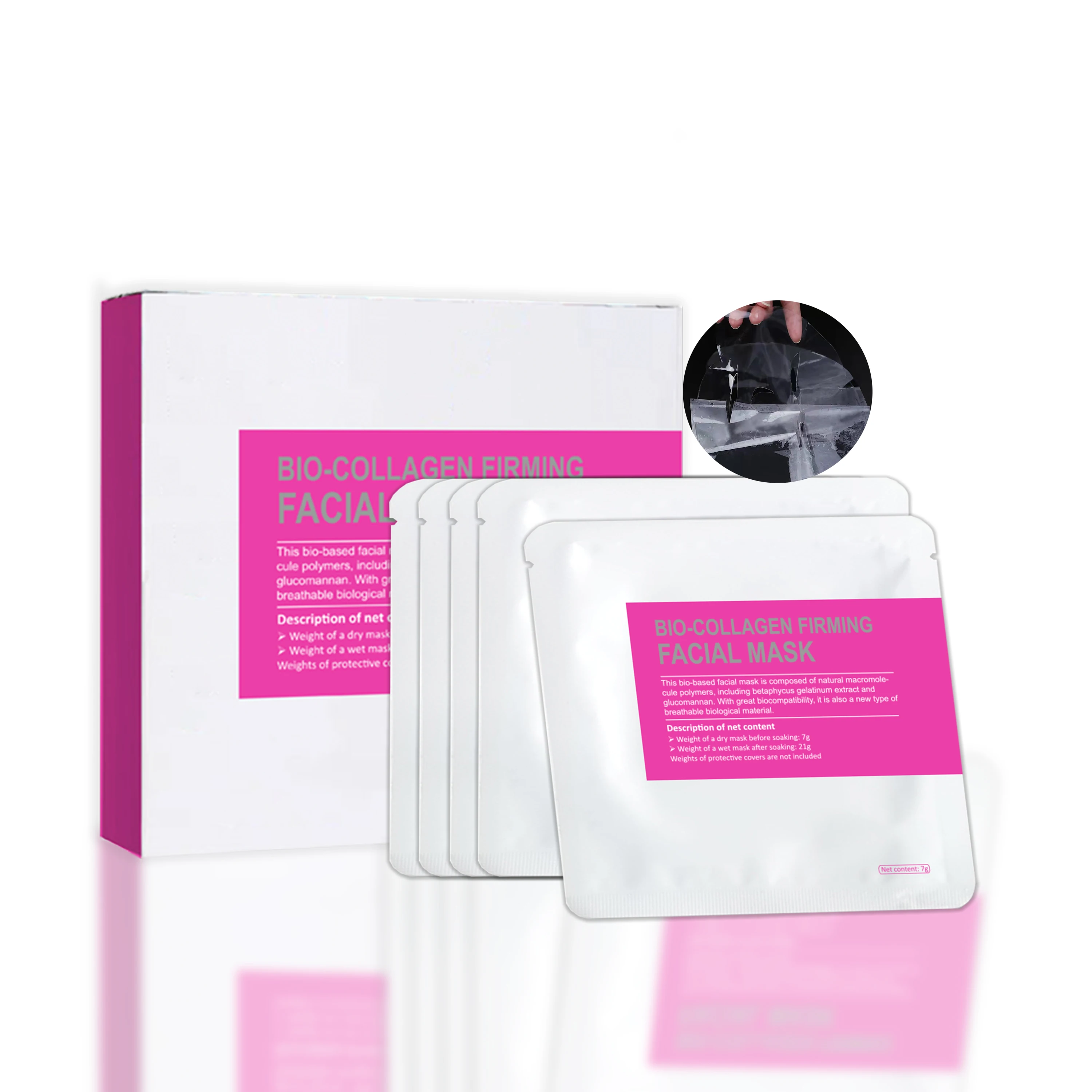 Manufacturer Firming Collagen fragrance-free Face Mask Anti-wrinkle Transparent Anti-aging Facial Mask