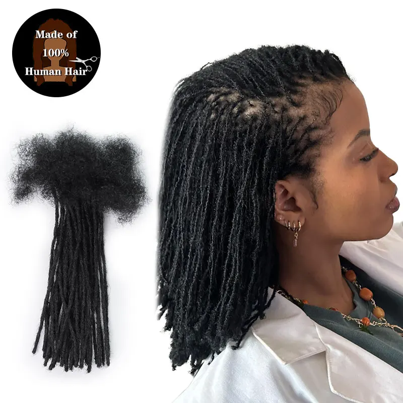 [HOHODREADS]  Micro Dreadlocks Extension 100% Human Hair for Men and Women 0.2cm Permant Handmade Locs