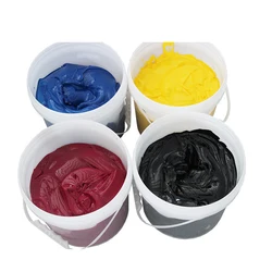 Factory price silk transfer plastisol inks white blue yellow for silicone screen printing water based ink for screen printing