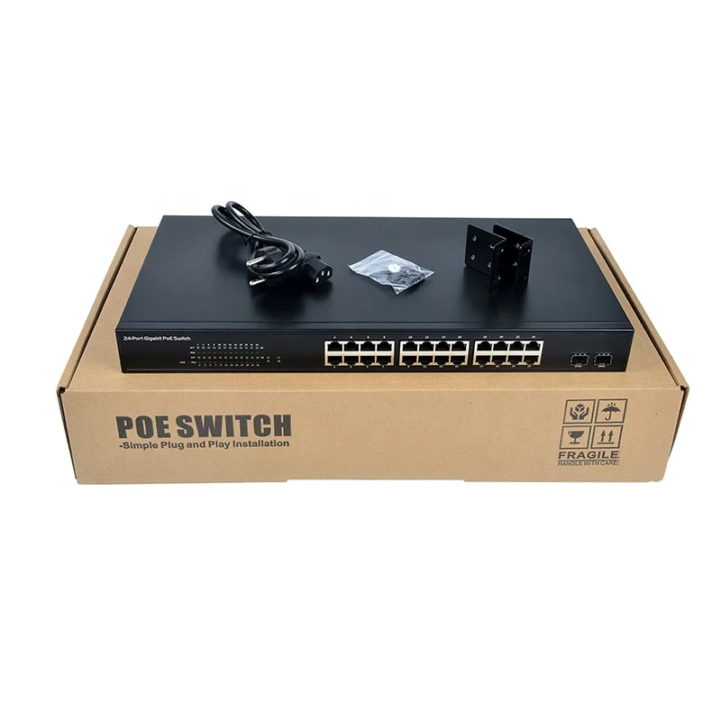 SDAPO PSE3224S 24 poe port all gigabit access switches along with sfp for cctv camera