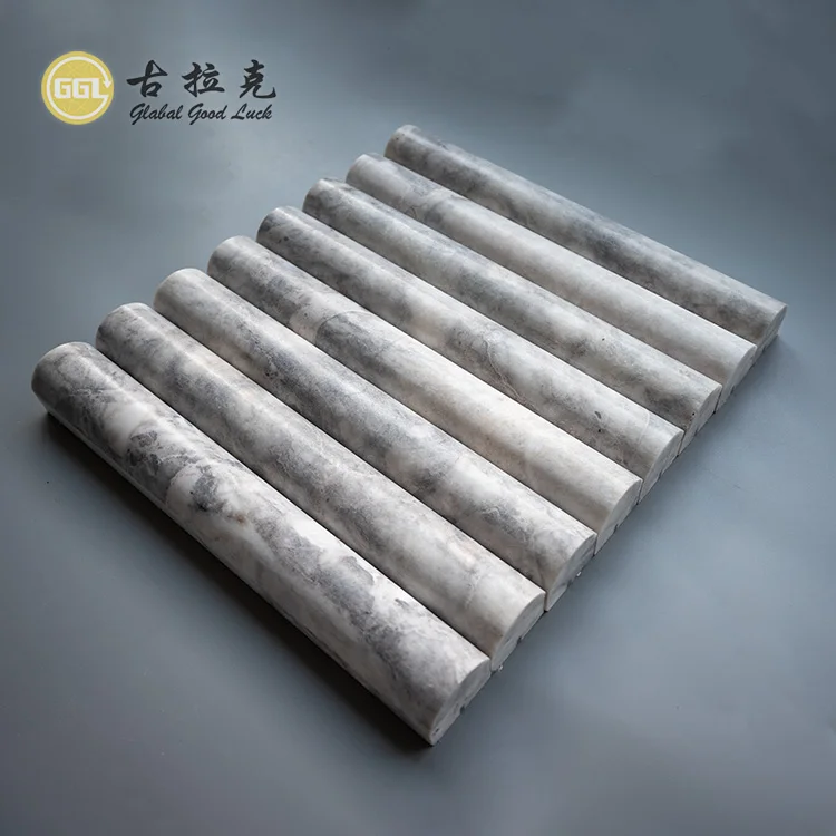 Chinese calacatta grey marble gray slab marble fluted marble for project countertop