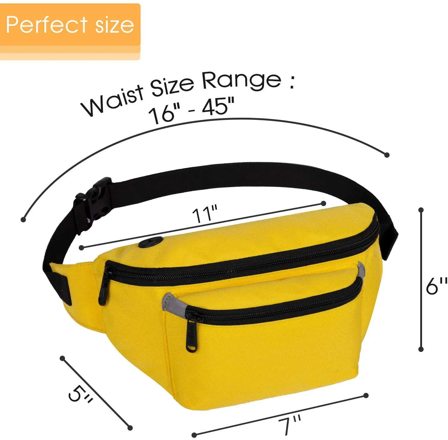Hot sale Unisex Large Capacity Multipurpose Waterproof Nylon Running Belt Waist Bag