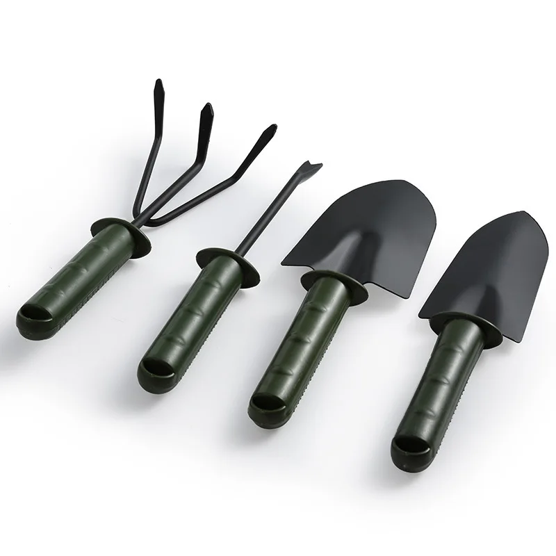 Plastic Handle Handmade Tool Bonsai Tools Garden Plant 4 PCS SET Hand Rake with Soft Rubberized Non-Slip