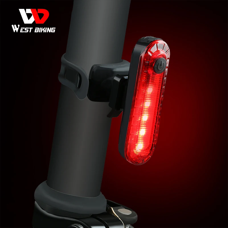 WEST BIKING Prefect Safety Bike Rear Lamp Taillight Bicycle Light Waterproof Cycling Tail Light Riding Safe Warning Rear Light