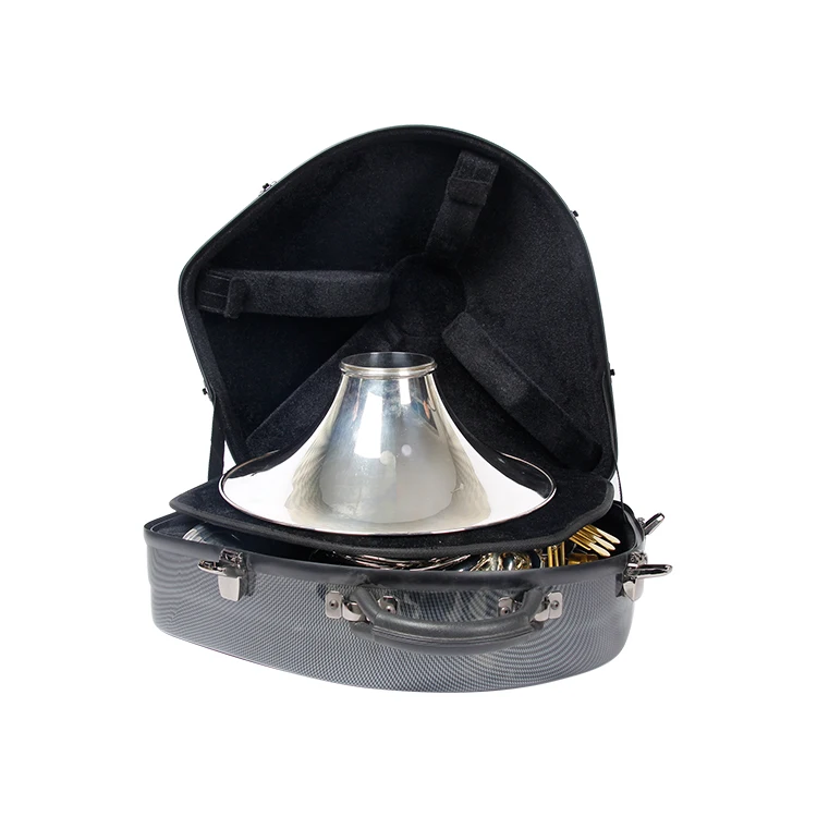 Cheaper Price Instruments case Waterproof PC Split French Horn case for French Horn Protect