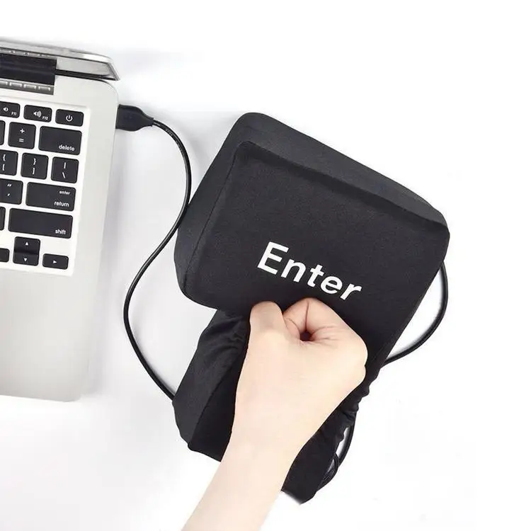 
Computer USB large enter button Vent enter button Nap pillow customer service programmer decompression toy 