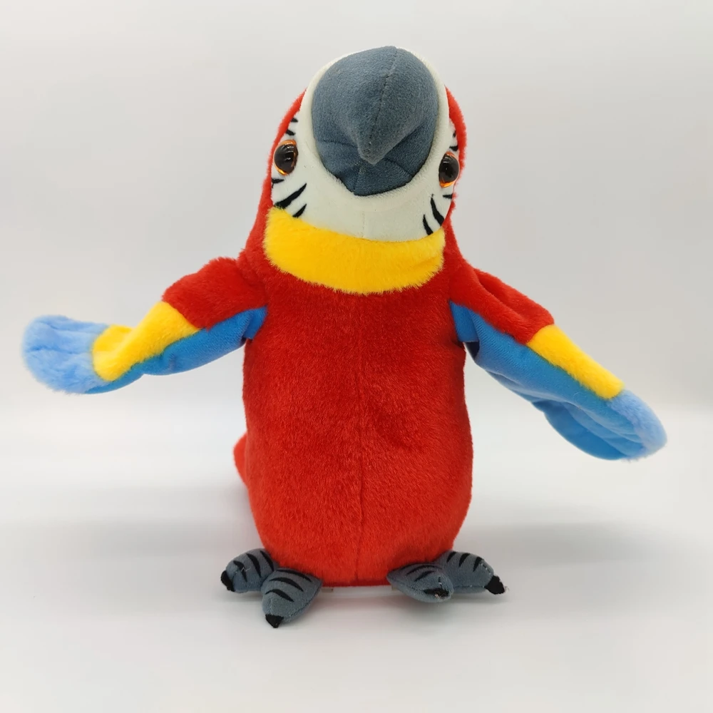 Hot Selling Children Educational Electronic Simulation Animals Plush Soft Parrot Repeat Talking Toy