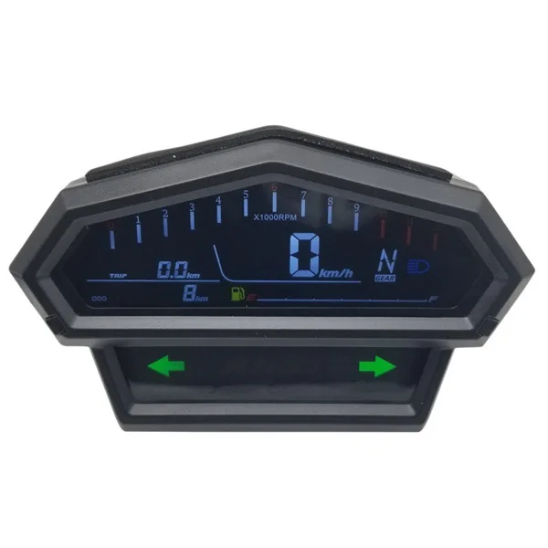 Fits For 1 2 4 Cylinder Motorcycle Odometer Speed Fuel Gauge LCD Meter