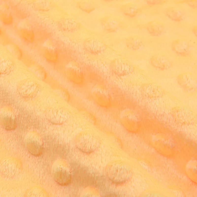 Простая полиэфирная тисненая ткань в горошек Minky, плотная плюшевая ткань для детского одеяла ShaoXing