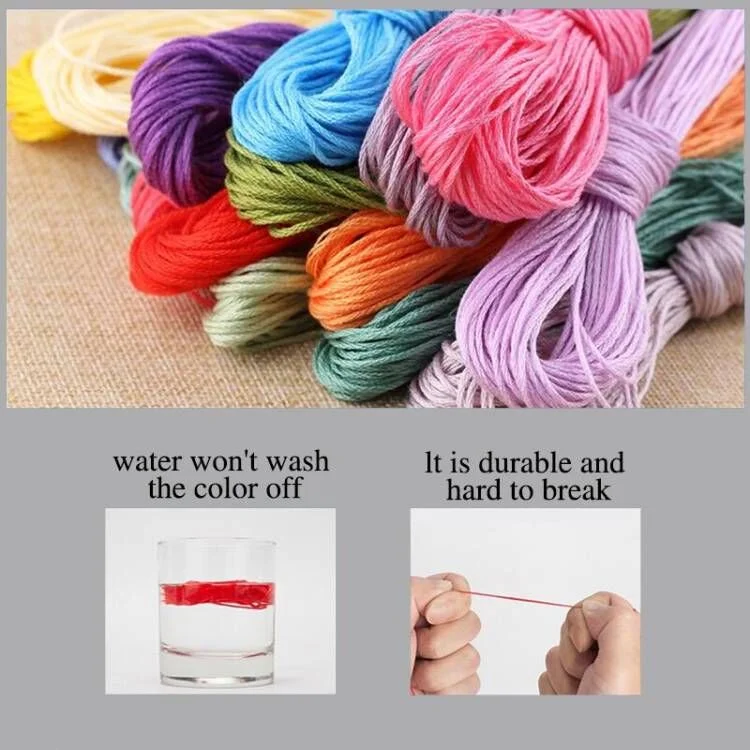 NKF Wholesale Christmas Gift Cotton Canvas Fabric DIY Handcraft Printed Home Deco Cross Stitch Embroidery Kit