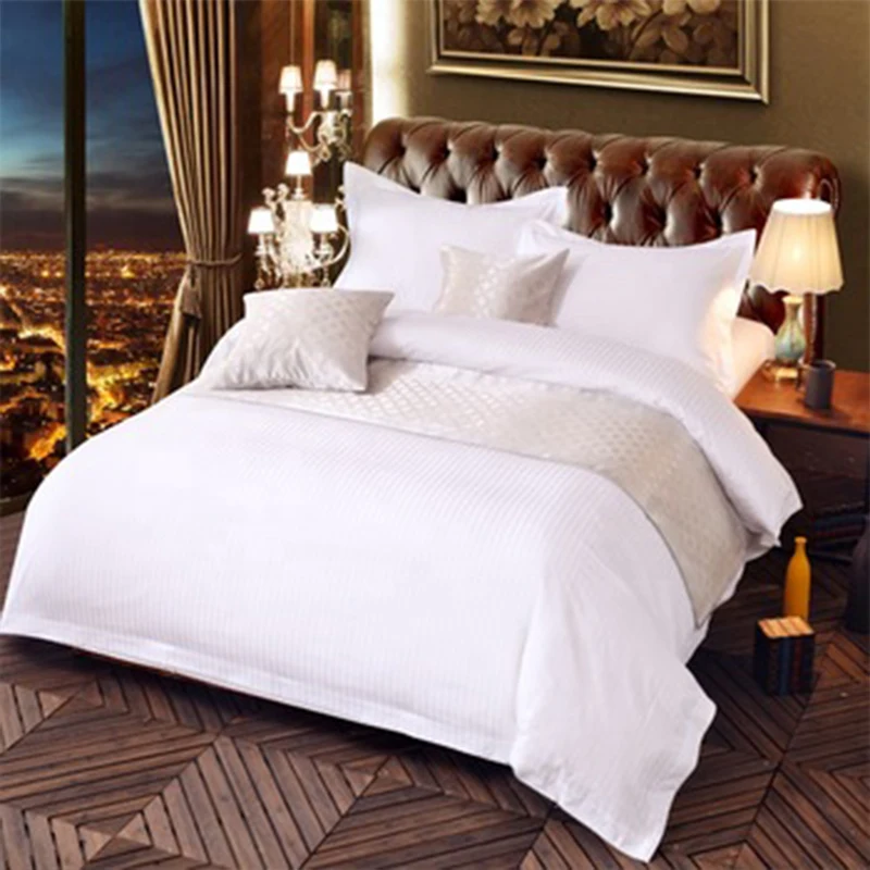 Wholesale bed sheets 1800 thread count 100% cotton hotel bed sheet european bed linen