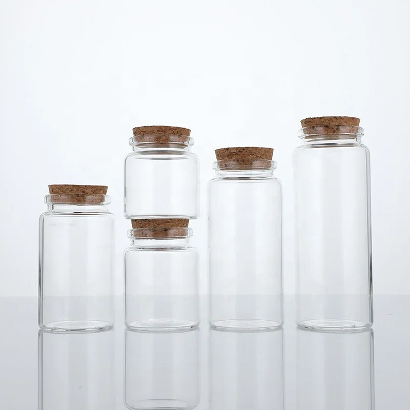 Glass Vial with Cork Stopper 50ml 60ml 90ml 100ml 140ml 240ml 260ml Empty Glass Drift Bottle