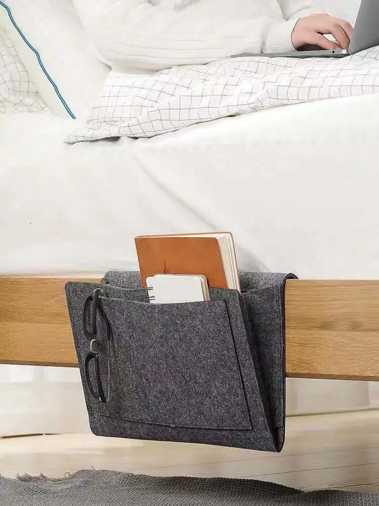 
Custom Felt bag bed storage bag bunk bed hanging storage bag household items storage 