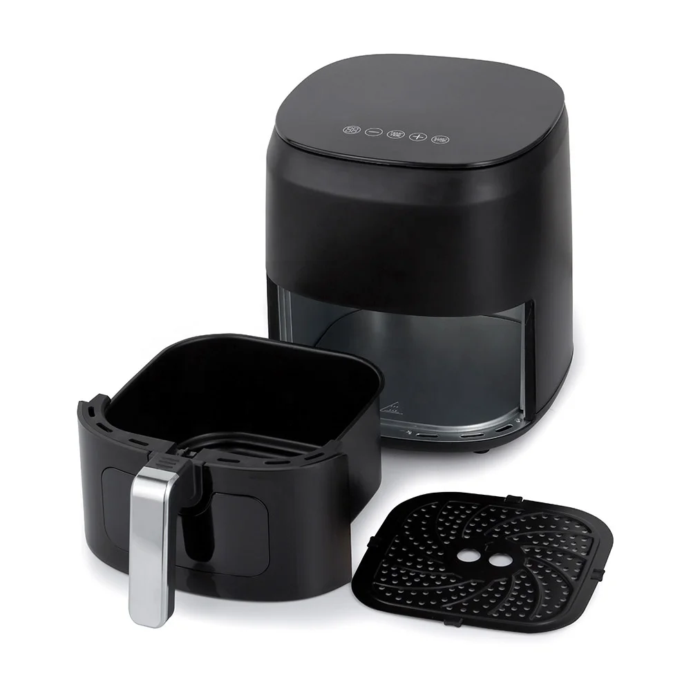 Air Fryer 5L Oilless 1500W Large Capacity Oven Air Fryers Healthy Cooker Visual Cooking Window Non-Stick Basket Included Recipe