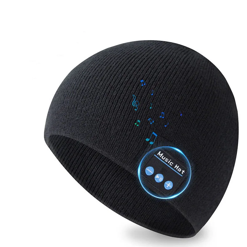 2022 trending washable travel wireless beanie knitted smart warm hat with handsfree music headphone speaker for winter