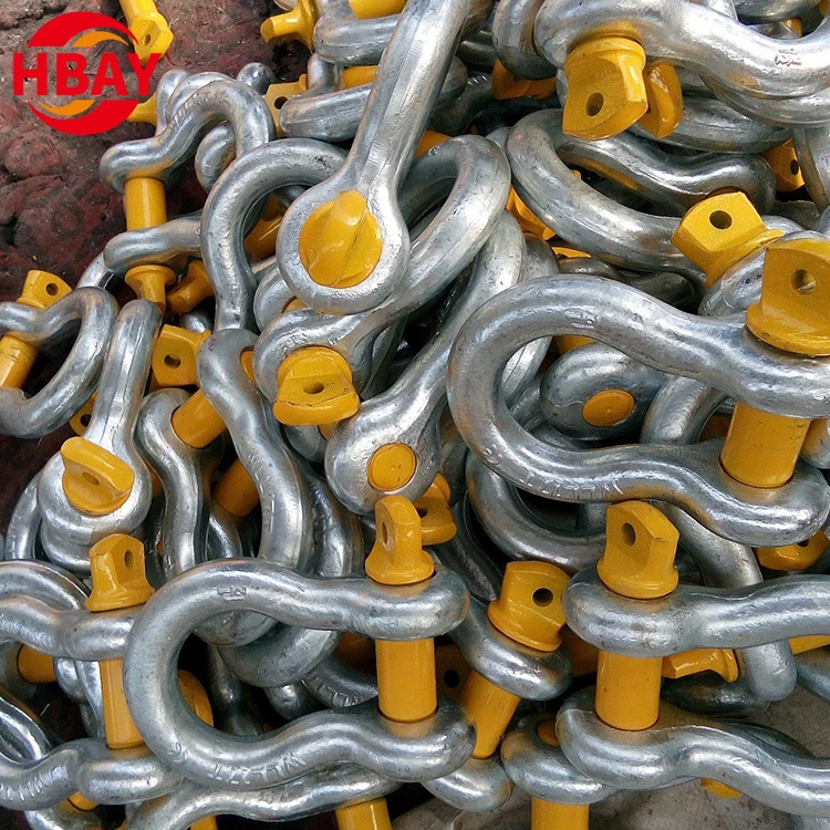 ANYUE SHACKLE G-209 Anchor Shackle 25Ton Heavy Duty Alloy Steel Bow Shackle for Marine & Heavy Industry