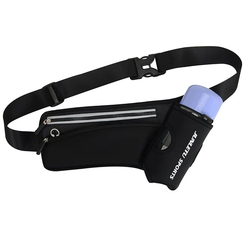 Custom Logo Sport Waist Bag With Luminous Strip and Water Bottle Holder Mobile Phone Funny Pack Fanny Pack Breathable Fanny Pack