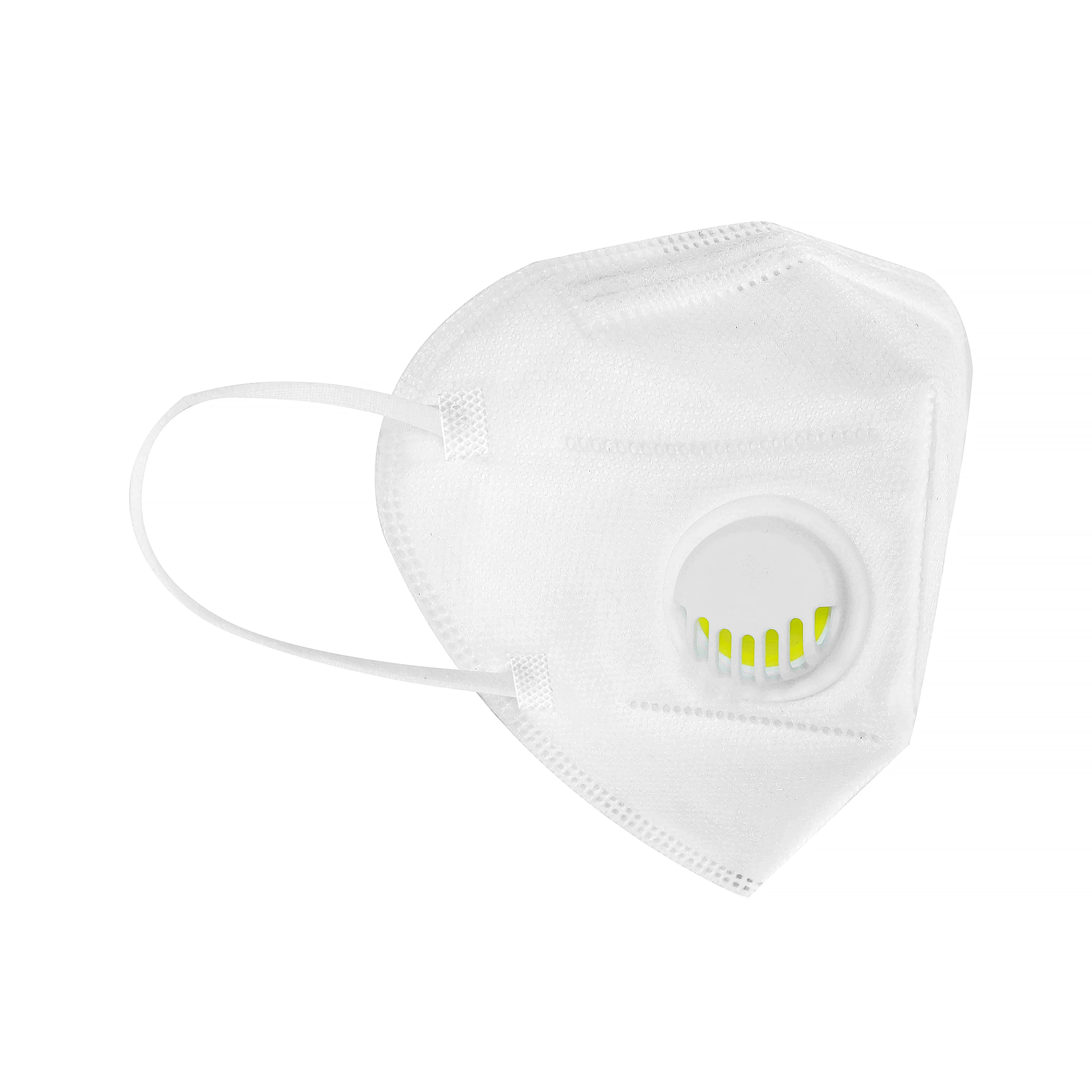 
Wholesale high quality disposable breathing mask ffp2 white 5-layer protective mask with valve 