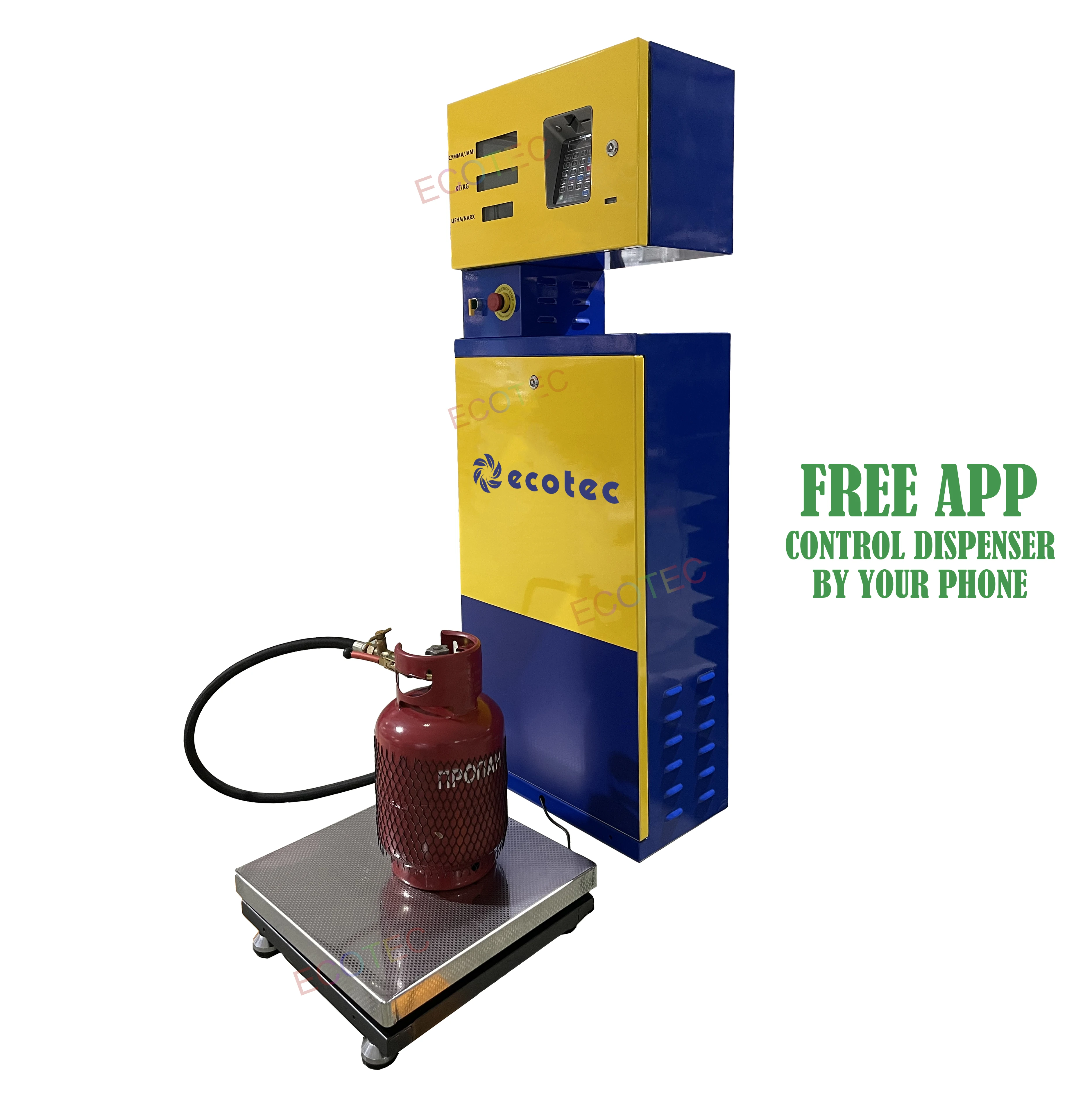 Ecotec LPG Station Dispenser LPG Filling Scale with APP function