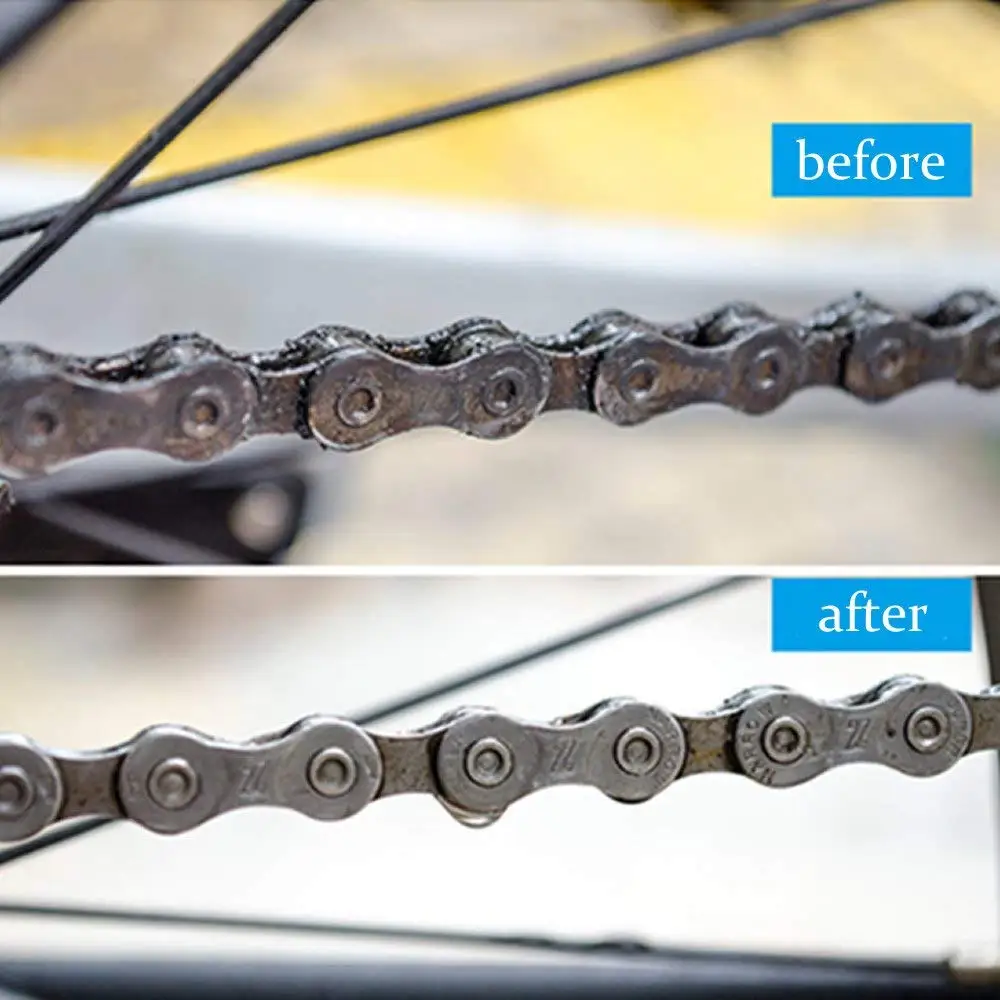 Dropshipping Portable Bicycle Chain Cleaner Bike Brush Scrubber Wash Tool Mountain Cycling Cleaning Kit Outdoor