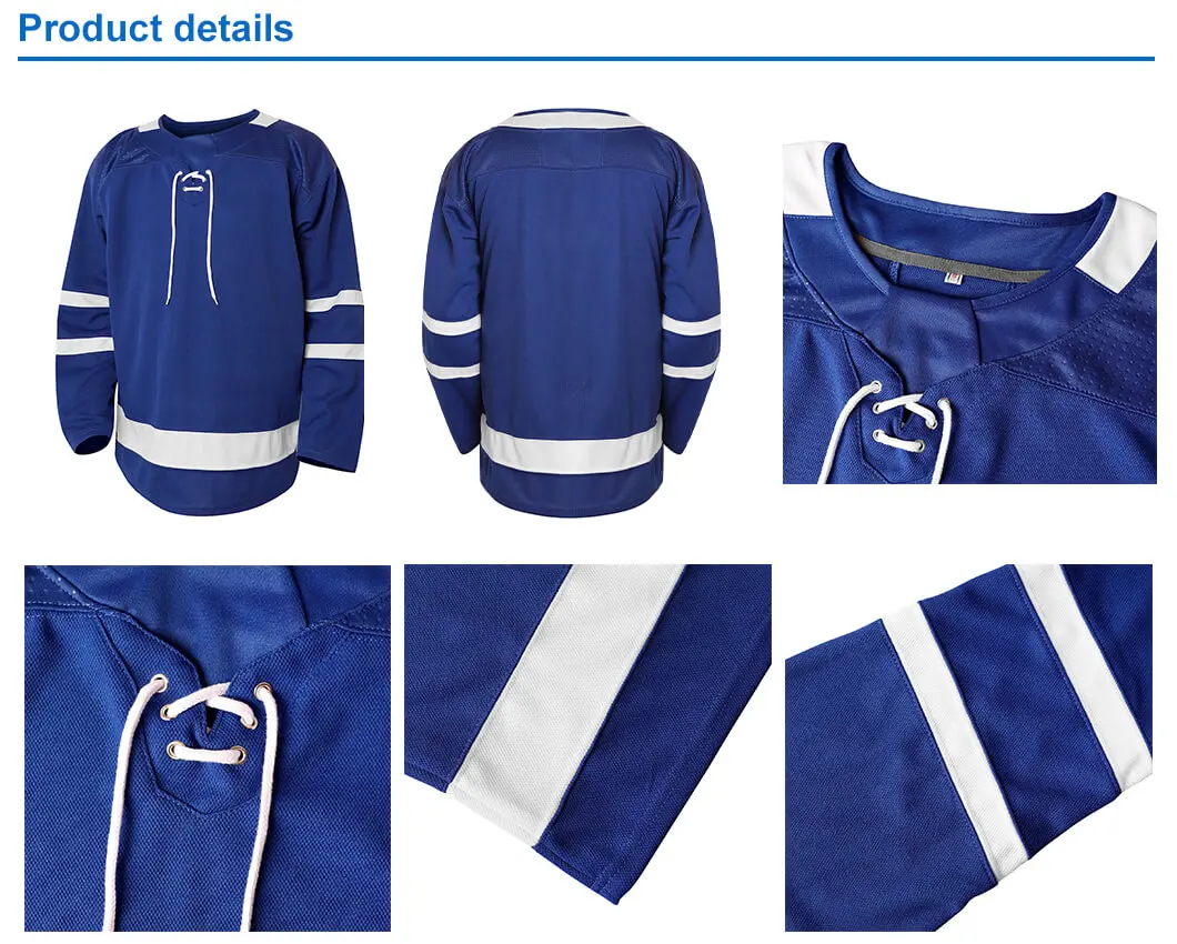 Factory stitched vintage twill embroidered youth clothing reversible double sided team practice shirts ice hockey jersey