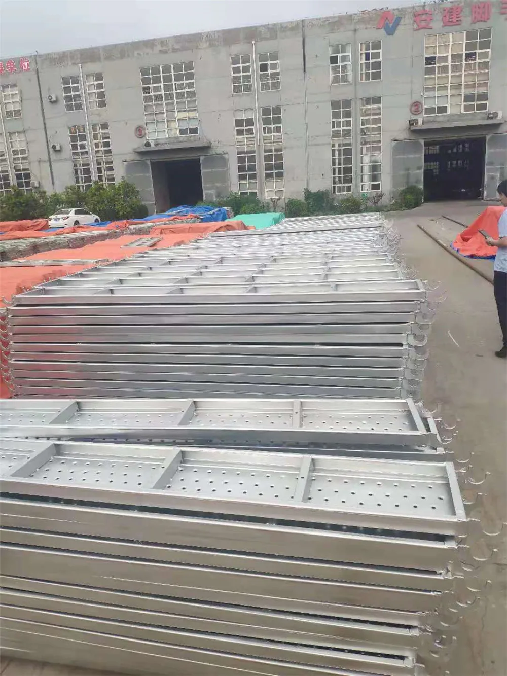 Pre Galvanized Metal Scaffold Plank 3meter Specification Metal Plank Platforms Boards For Scaffolding